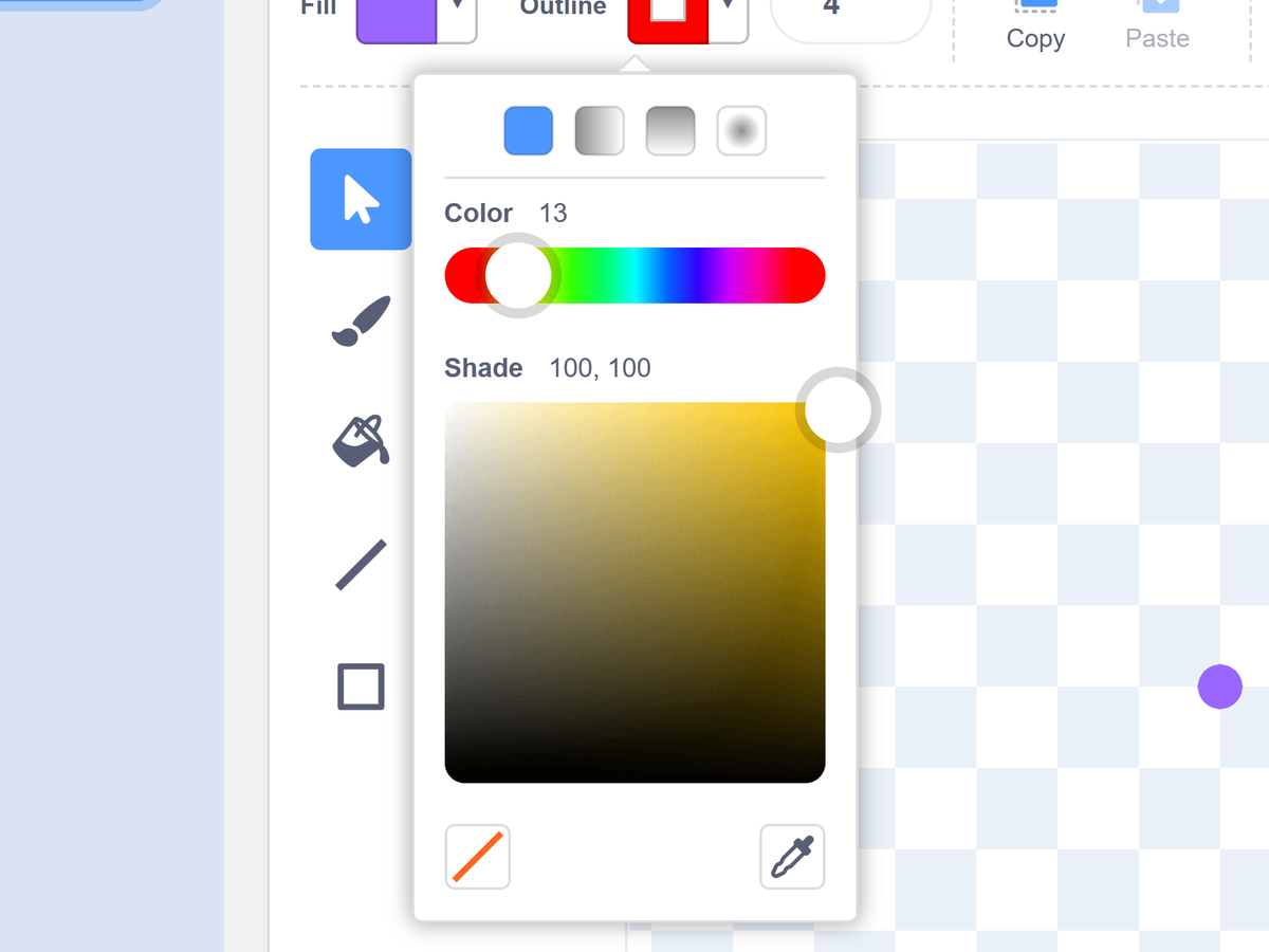 2D color picker