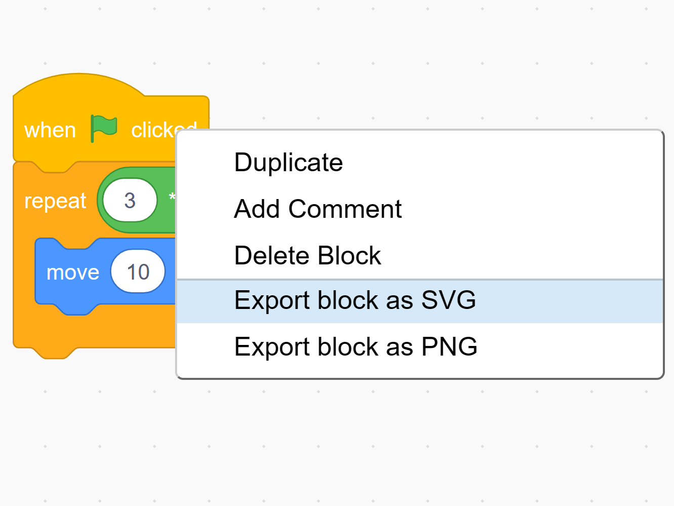 Save blocks as image
