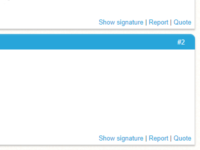Hide signatures on forums