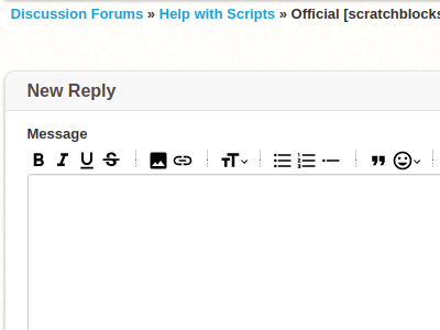 Better forum post editor buttons